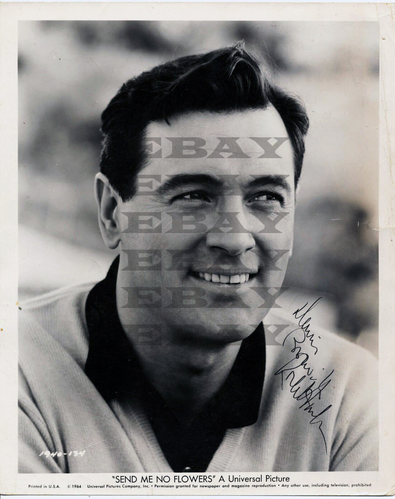 Rock Hudson Autographed Signed 8x10 Photo Poster painting Rep