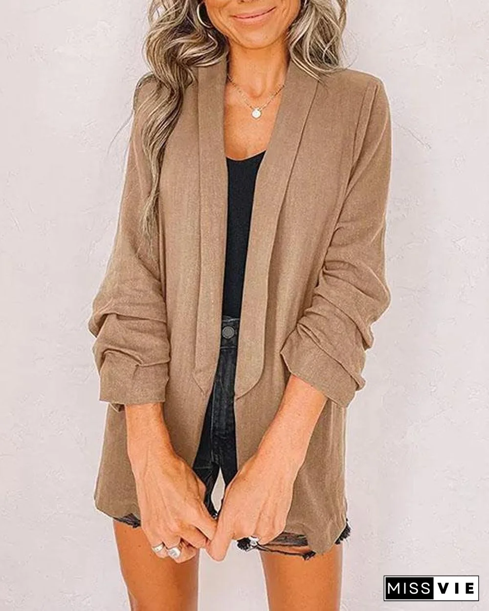 Fashion Lapel Cardigan Blazer Suit