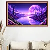 Luxury AB Velvet Diamond Painting Kit - Purple Landscape
