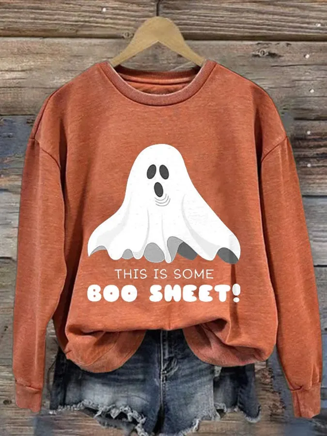 Women's Halloween Printed Sweatshirt 