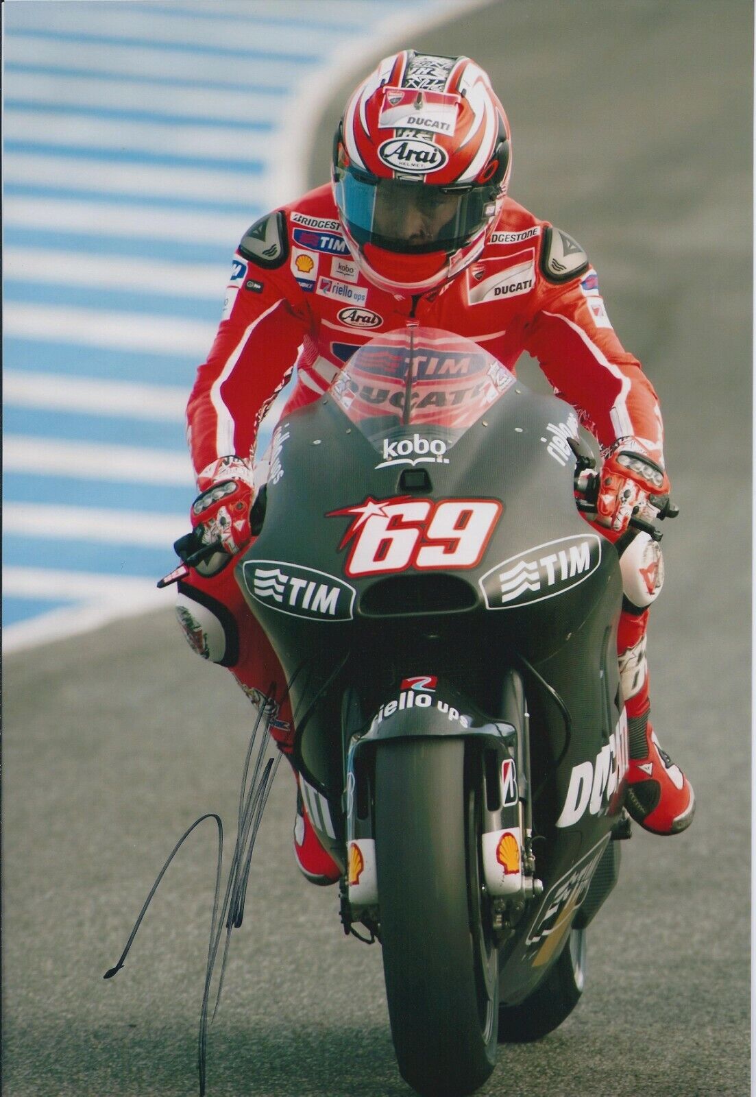 RARE Nicky HAYDEN SIGNED Autograph MotoGP Ducati 12x8 Photo Poster painting AFTAL COA In Person