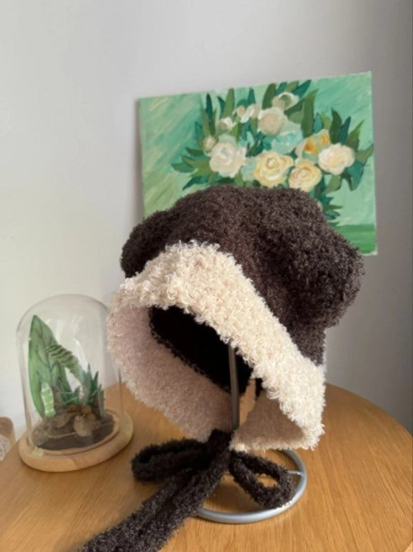 Women’s Vacation Solid Color Eaveless Wool Cap