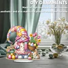 Diamond Painting Acrylic Single Sided Easter in April Gnome Ornaments Tabletop Home Office Decor