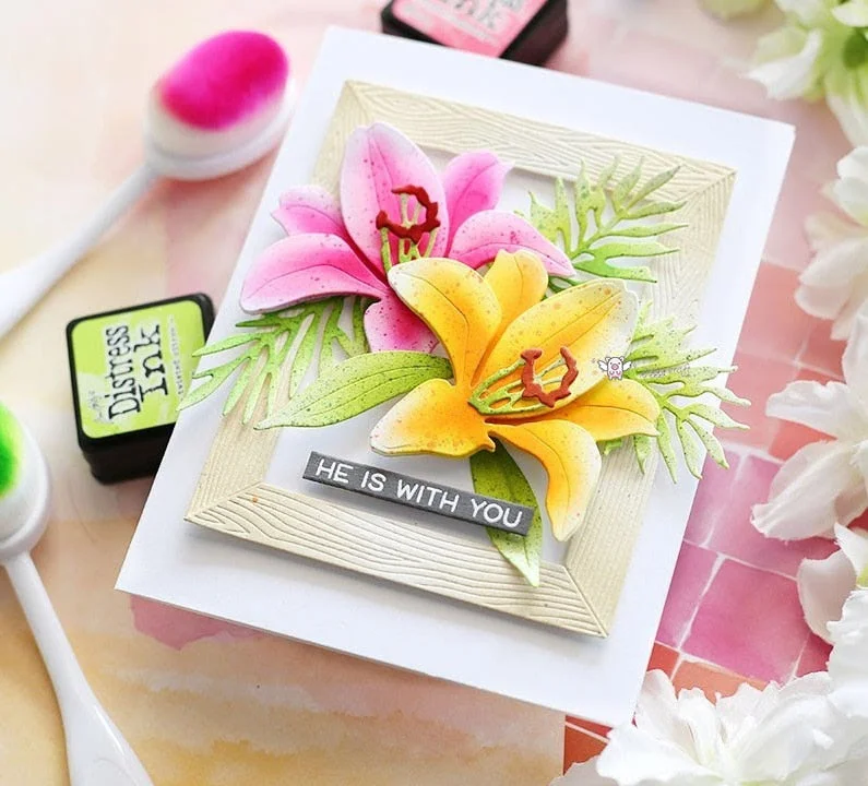 Piggy Craft metal cutting dies cut die mold Flower leaf decoration Scrapbook paper craft knife mould blade punch stencils dies