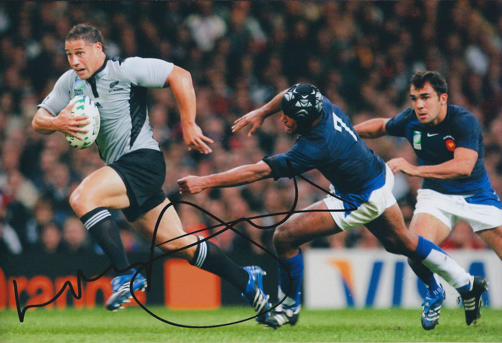 Luke McALISTER Signed Autograph 12x8 Photo Poster painting AFTAL COA RUGBY New Zealand ALL Black