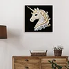 DIY Pearl Painting Unicorn for Home Decor with Frame(25x25cm)