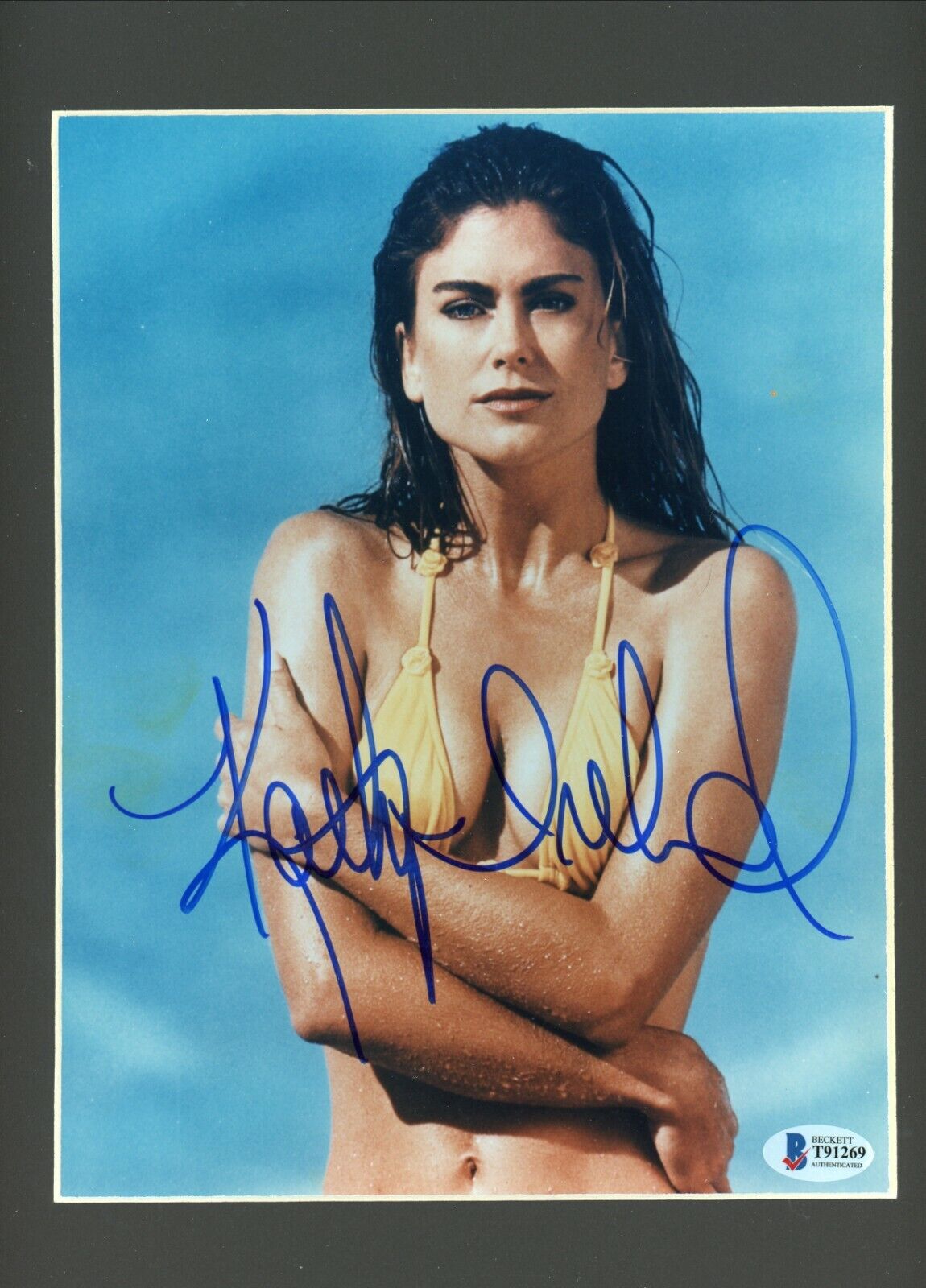 Kathy Ireland Signed Autographed 8x10 Photo Poster painting Matted Framed Beckett BAS