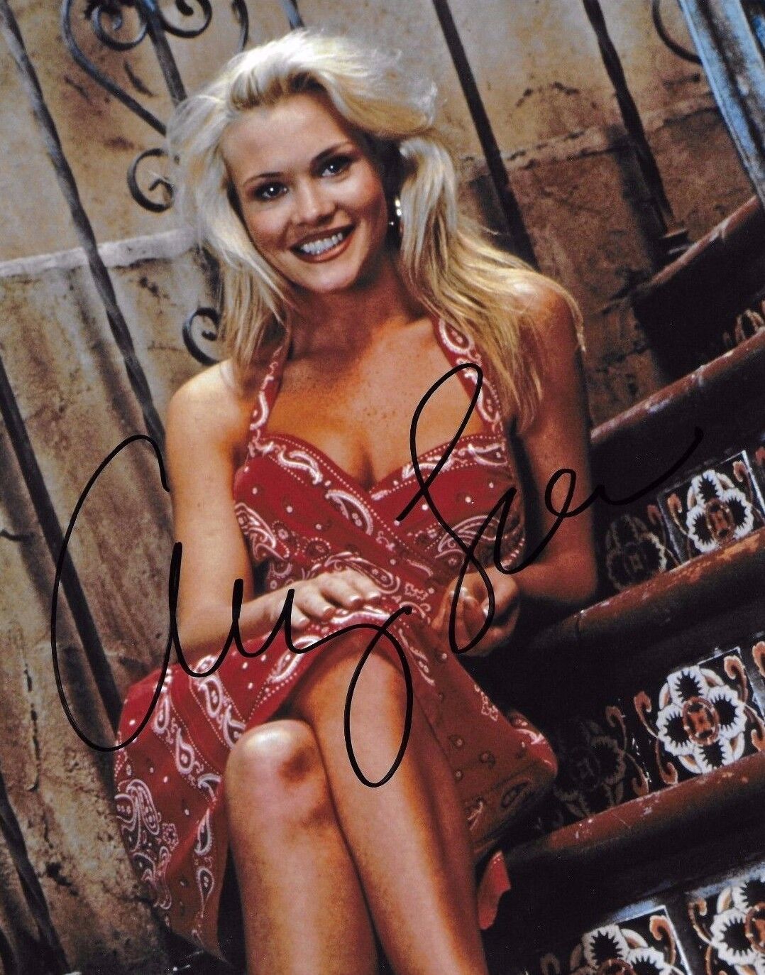 Amy Locane Signed 8x10 Photo Poster painting - Melrose Place / Cry Baby BABE - SEXY! H468