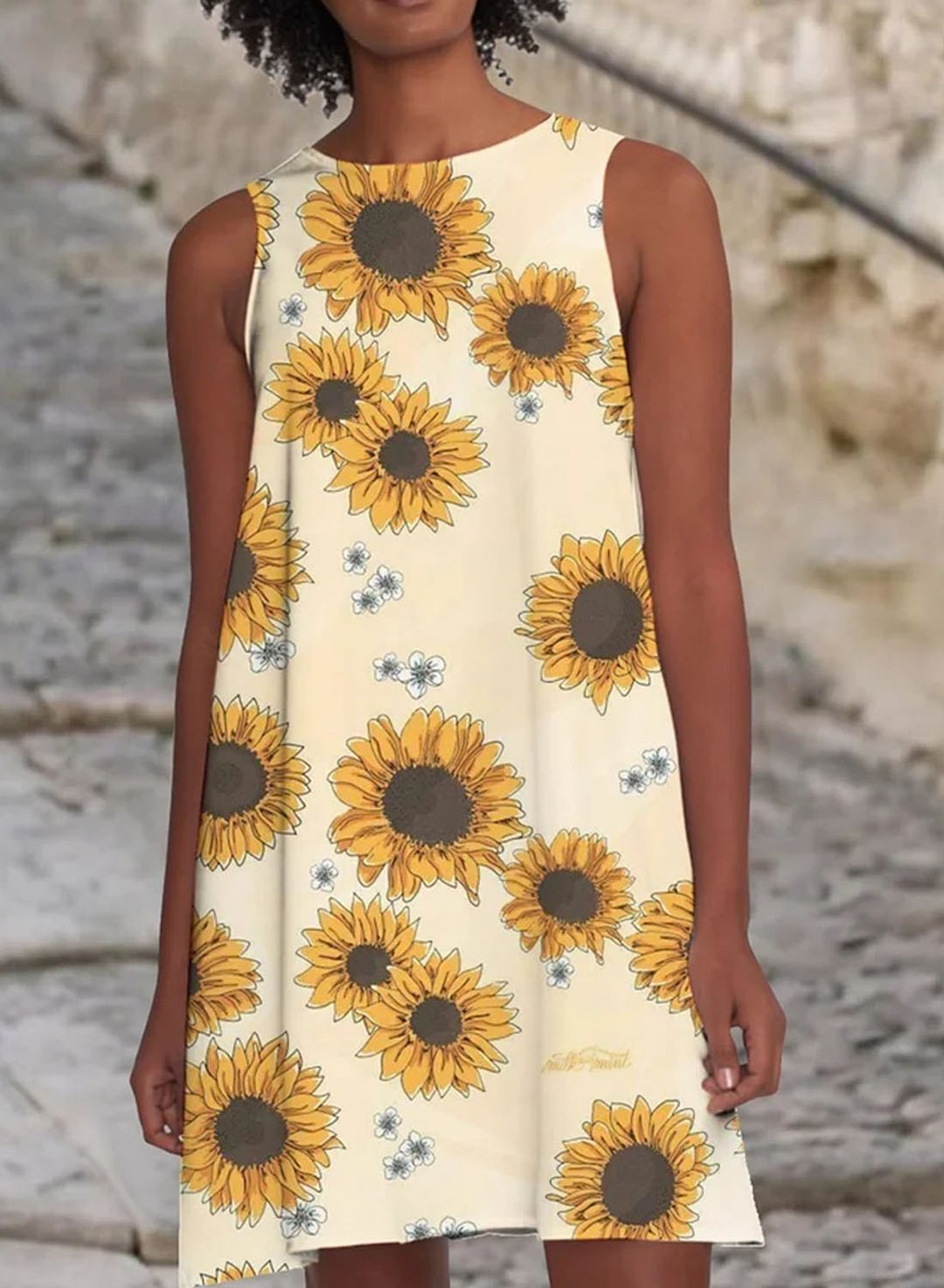 womens sunflower dress