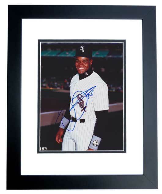 Frank Thomas Signed - Autographed Chicago White Sox 8x10 Photo Poster painting Custom FRAMED