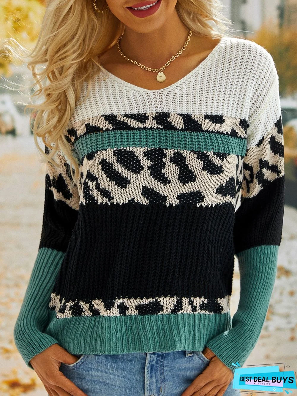 Multicolor Shift Long Sleeve Sweater