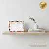 Flower Garden DIY Building Block Photo Frame Kit,Creative Handmade Assembled Photo Frame Handmade Craft Gift Home Tabletop Display Decor