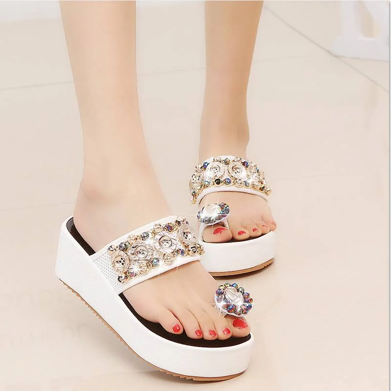 Women shoes Platform Gladiator Sandals Women Summer wedges slipper crystal Sandal Flat Platform summer women Slipper m325
