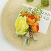 10PCS Wedding Bridal Groom Catering Ceremony Guests Corsage Boutonniere Wrist Bouquet Artificial Flower