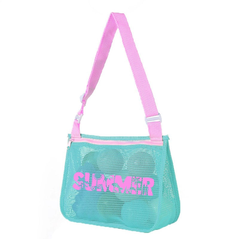 New Color Matching Children’s Toy Bag Shell Storage Bag Travel Beach Bag Hollow Transparent Beach Bag