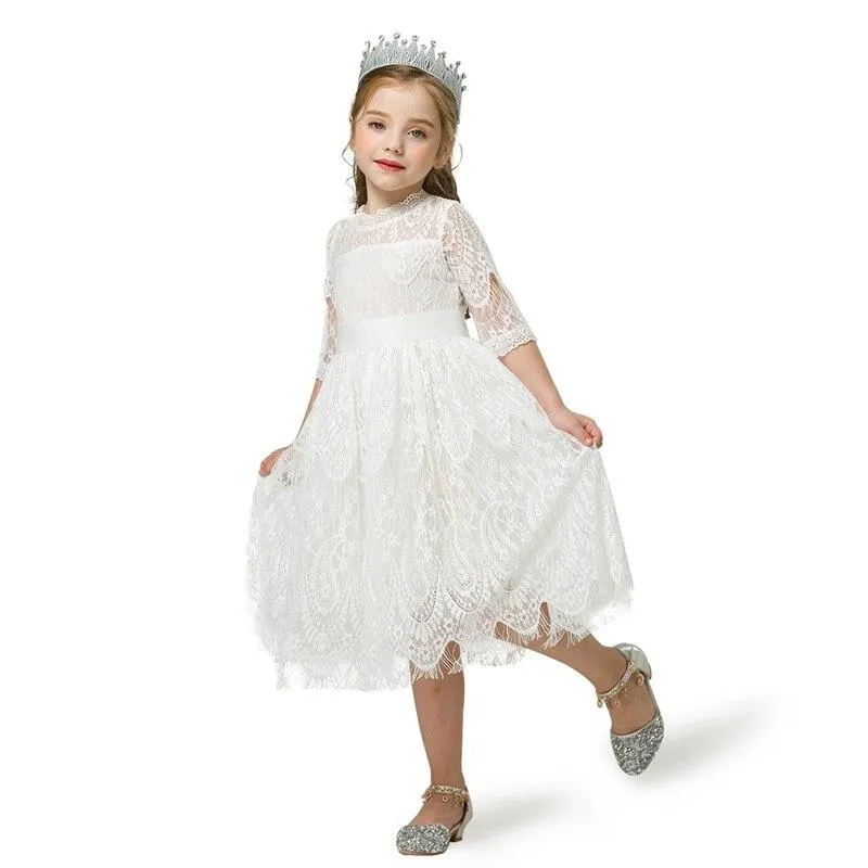 New Year Girls Knitted Dress Autumn Winter Clothes Reindeer Kids Dress for Little Girl Princess Cotton Warm Christmas Dresses