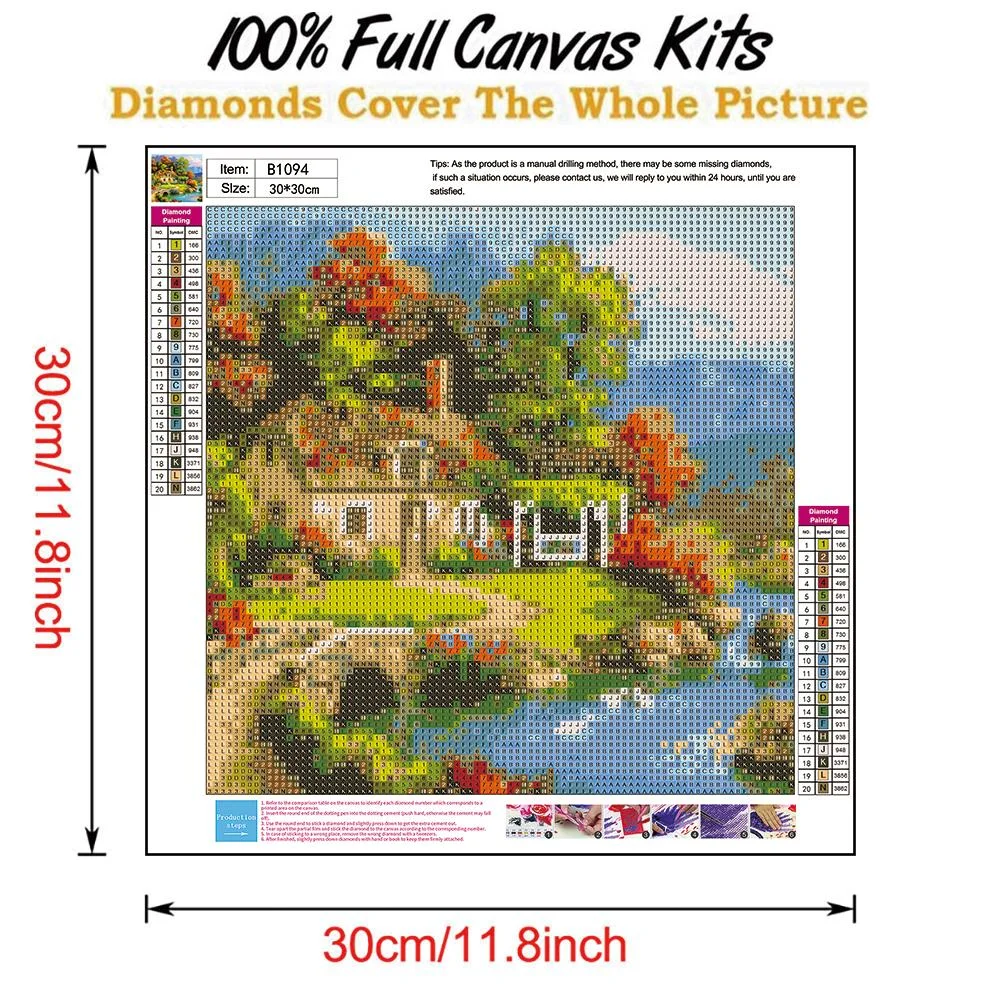 Diamond Painting - Full Round Drill - Relaxing Village(30*30cm)