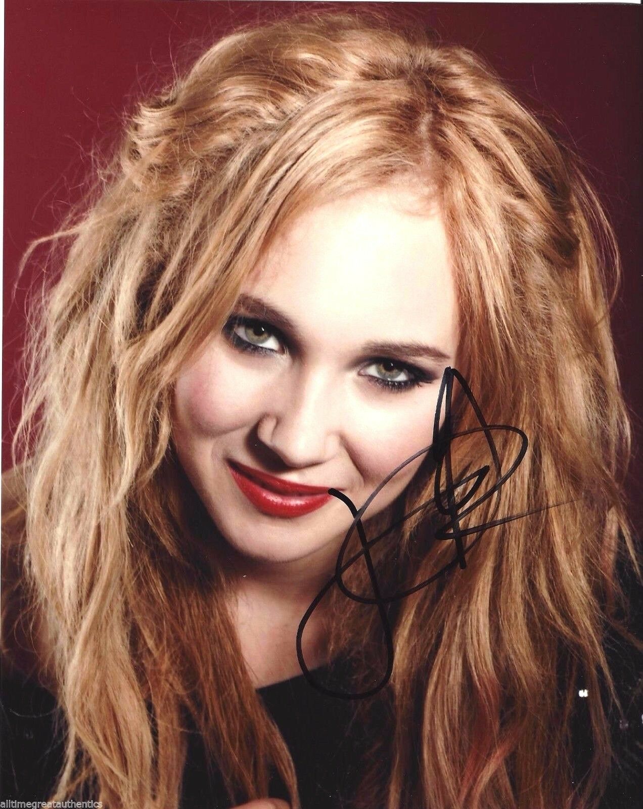 ACTRESS JUNO TEMPLE HAND SIGNED 8X10 Photo Poster painting W/COA E MEADOWLAND LEN AND COMPANY