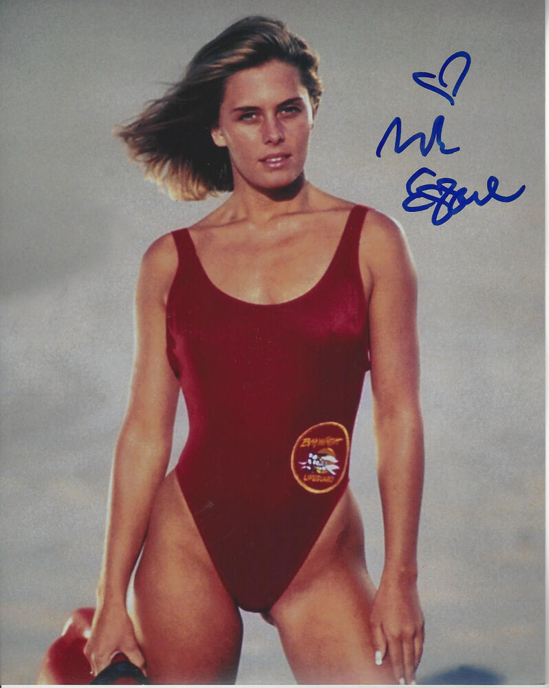 Beautiful Nicole Eggert autographed 8x10 Baywatch  color posed  Photo Poster painting