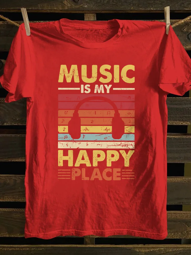 Music Is My Happy Place T-shirt