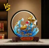 Fortune Two Magikarp Playing in Water with LED - Pokemon Resin Statue - VS Studios