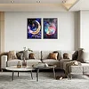 2Pcs/set Diamond Painting-DIY Full Round Drill Stars Moon(40*60CM)
