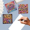 6PCS Diamond Painting Love Greeting Cards Postcards with Envelopes