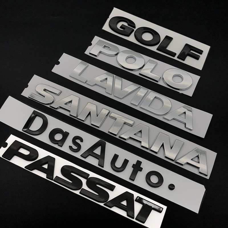 Letter Emblem Sticker for VW CC PASSAT SAGITAR TIGUAN LAVIDA MAGOTAN JETT BORA GOLF voiturehub dxncar
