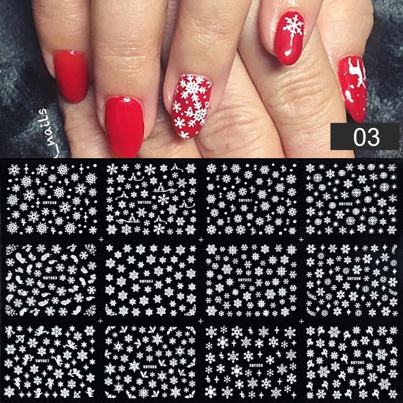 12pcs Valentines Love Letter Water Decals Flower Sliders Nail Stickers for Manicure Nail Art Decoration Transfer Water Sticker-Nail Inspo