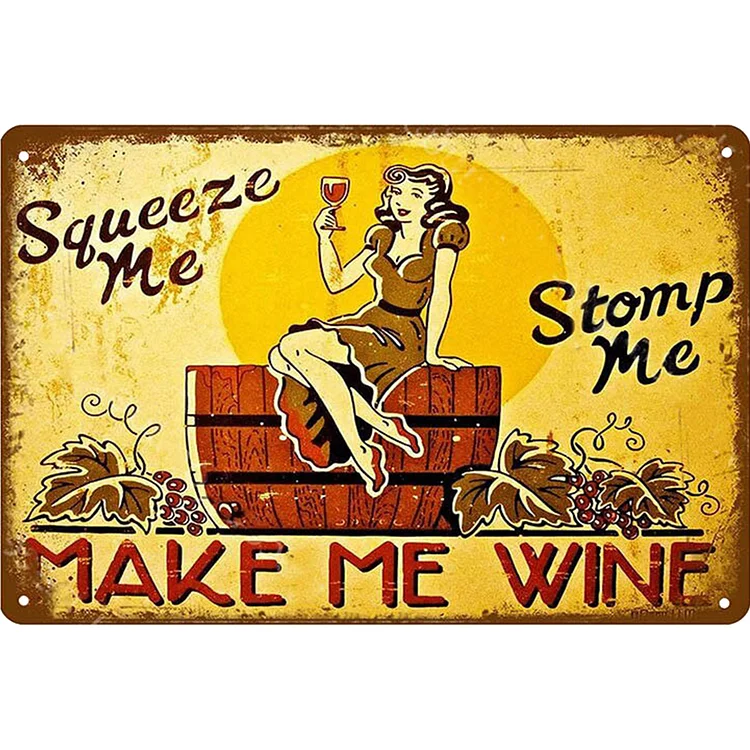 Whisky Wine - Vintage Tin Signs/Wooden Signs - 7.9x11.8in & 11.8x15.7in