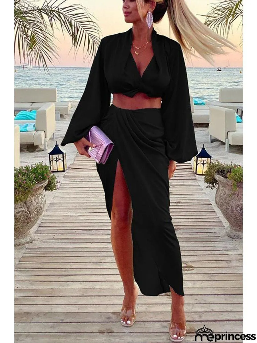 Design Sense Solid Color Suit