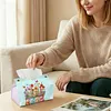 Butterfly Garden DIY PULeather Diamond Painting Tissue Box for Adults Beginners Large Size Diamond Art Paper Storage Holder for Living Room Bathroom Table Decor