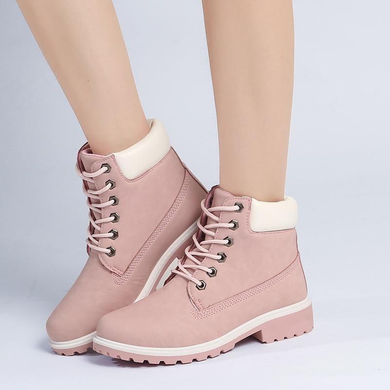 Flat Heel Fashion Combat Boots