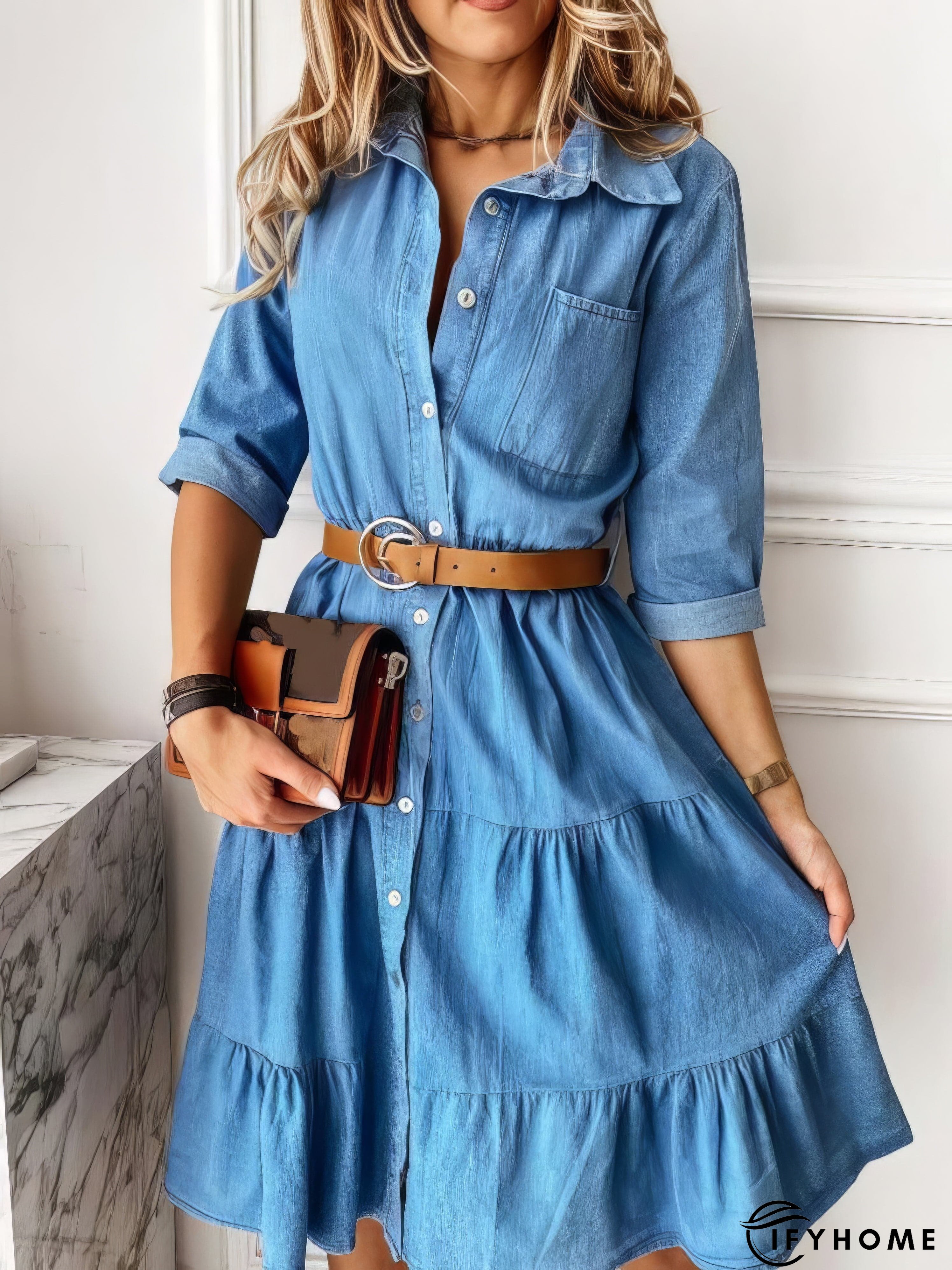 Pocket Denim Dress | IFYHOME