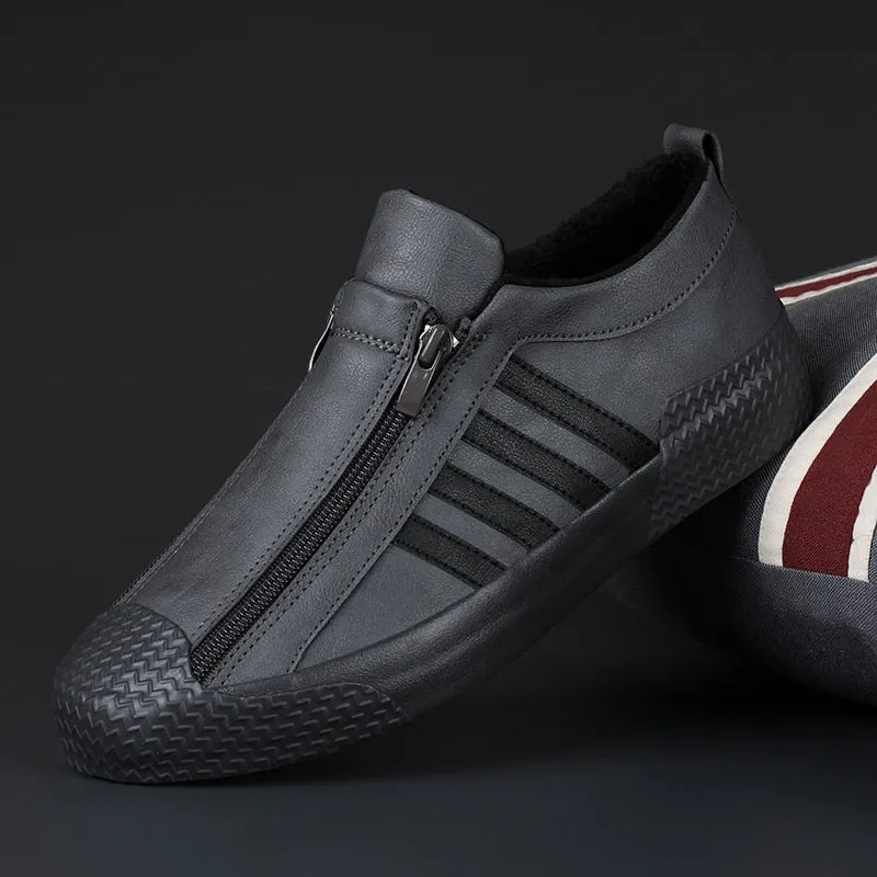Fashion Casual Men Plush Shoes Outdoor Non-slip Wear-resisting Male Sneaker Winter High-top Warm Lined Footwear All-match Trend