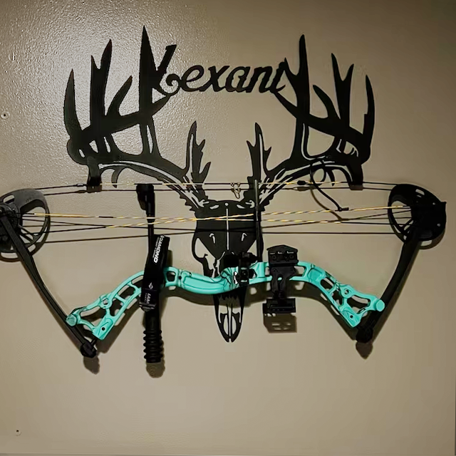 Personalized Metal Deer Skull Rack-The best gift for the hunting hobby!