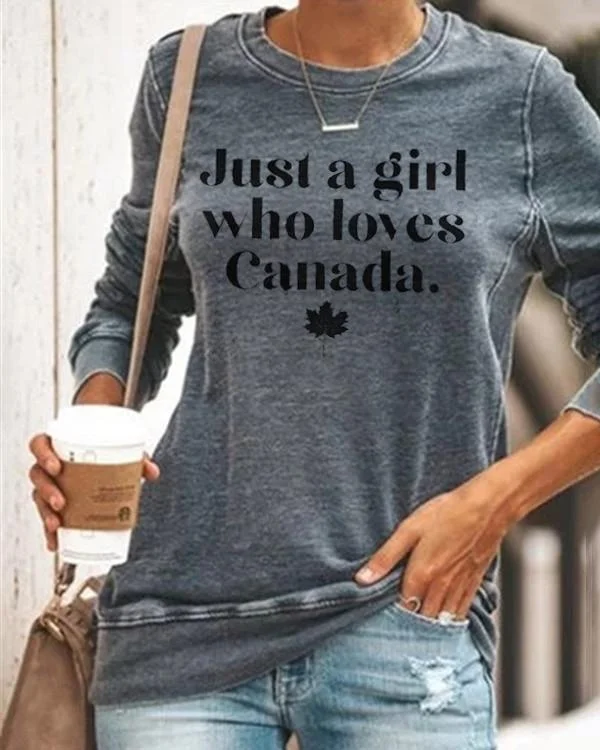 Just A Girl Who Loves Canada T-Shirt