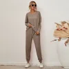 Women's Pajamas Solid Color Long-sleeved Loose Casual Home Wear