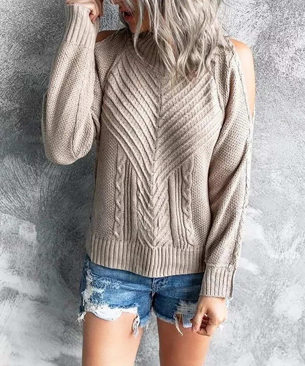 Fashion Open Shoulder Sweater