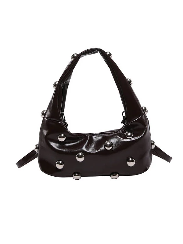 Rivet Geometric Shoulder Bags Handbags