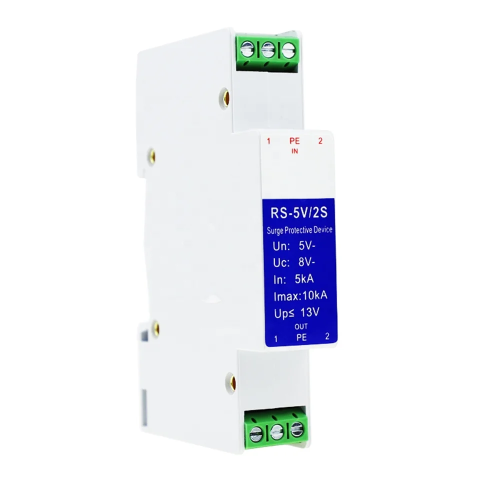 Din Rail 5V 12V 24V 4-20Ma RS422 RS485 Surge Protector Signal Surge Arrester Surge Protection Generator