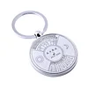 Vintage 50 Years Perpetual Calendar Keychain Sun Moon Compass Keychain Metal Compass Keychain Pendant