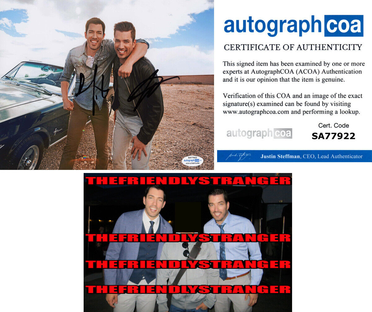 JONATHAN & DREW SCOTT signed PROPERTY BROTHERS