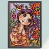 Girl With Big Eyes-14CT Stamped Cross Stitch 29*40cm/11.42*15.75in(Brand)