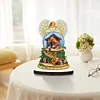DIY Xmas Angel Diamond Painting Single-sided Wooden Desktop Ornaments