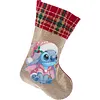 14 Inch Large DIY Linen Diamond Painting Xmas Stocking Hanging Gift Candy Bag Kits(20x35cm)