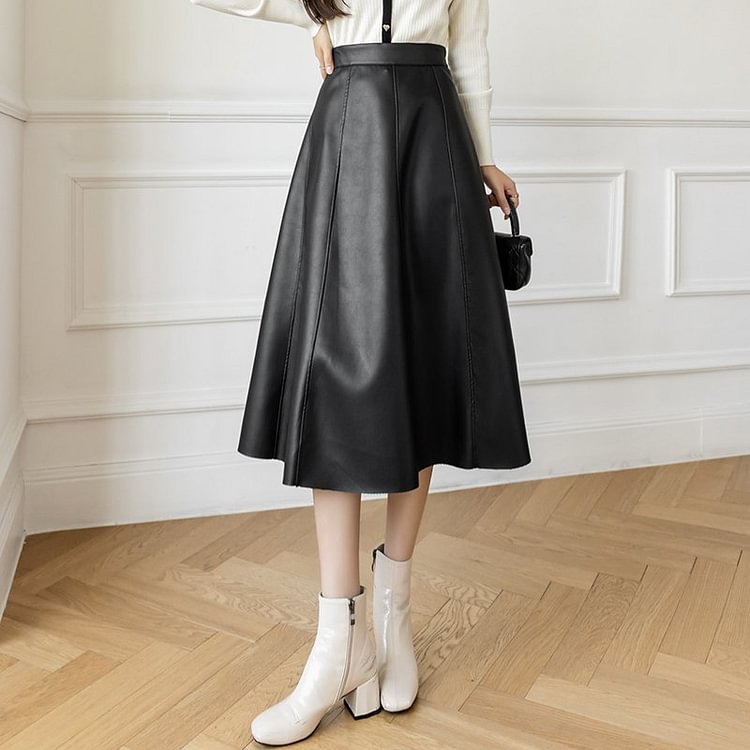 Vintage Solid Paneled Skirts