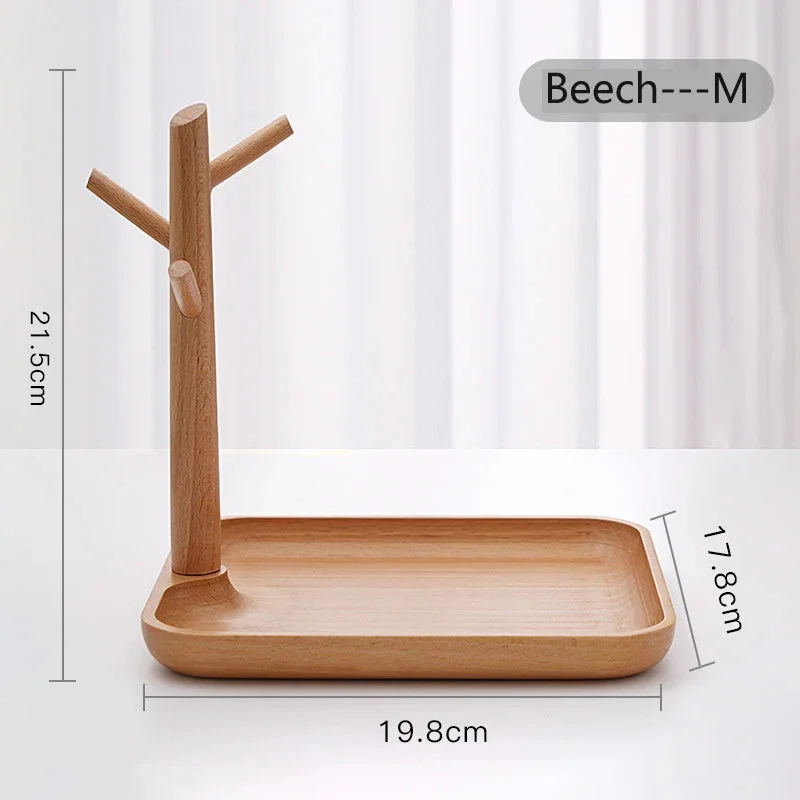 Athvotar HeMu Key Storage Tray for Entrance Foyer Creative Tree Hanging Shelf Desktop Decoration Living Room Key Hanger Display Frame