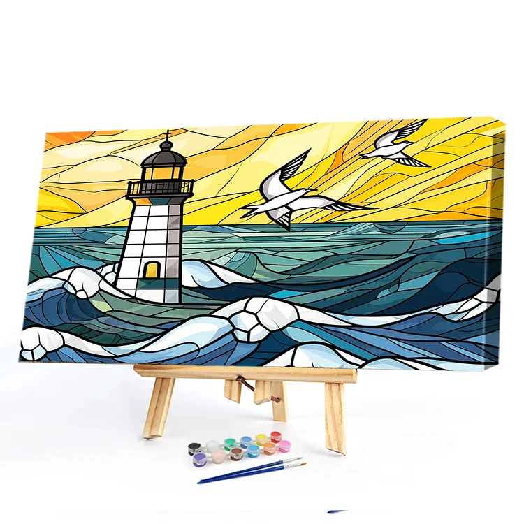 Oil Paint By Numbers - Lighthouse - 60*40CM
