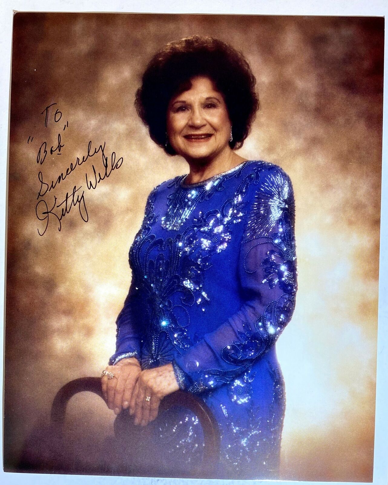 Kitty Wells Signed 8x10 Photo Poster painting Country Music Singer Autograph Auto